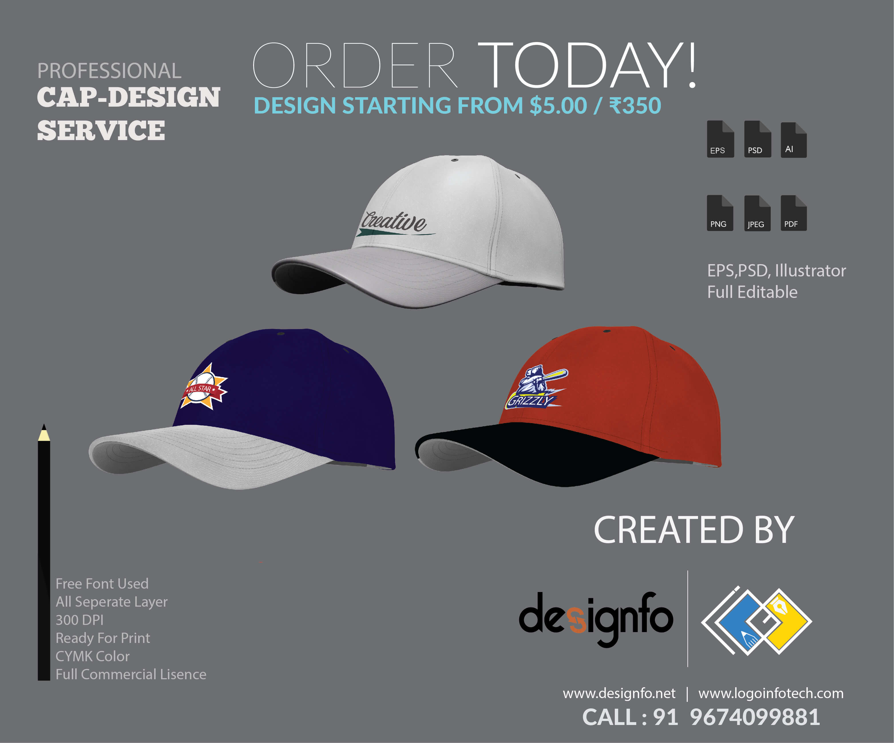 Hat and Cap Design Service Hat Design Custom Cap Designs