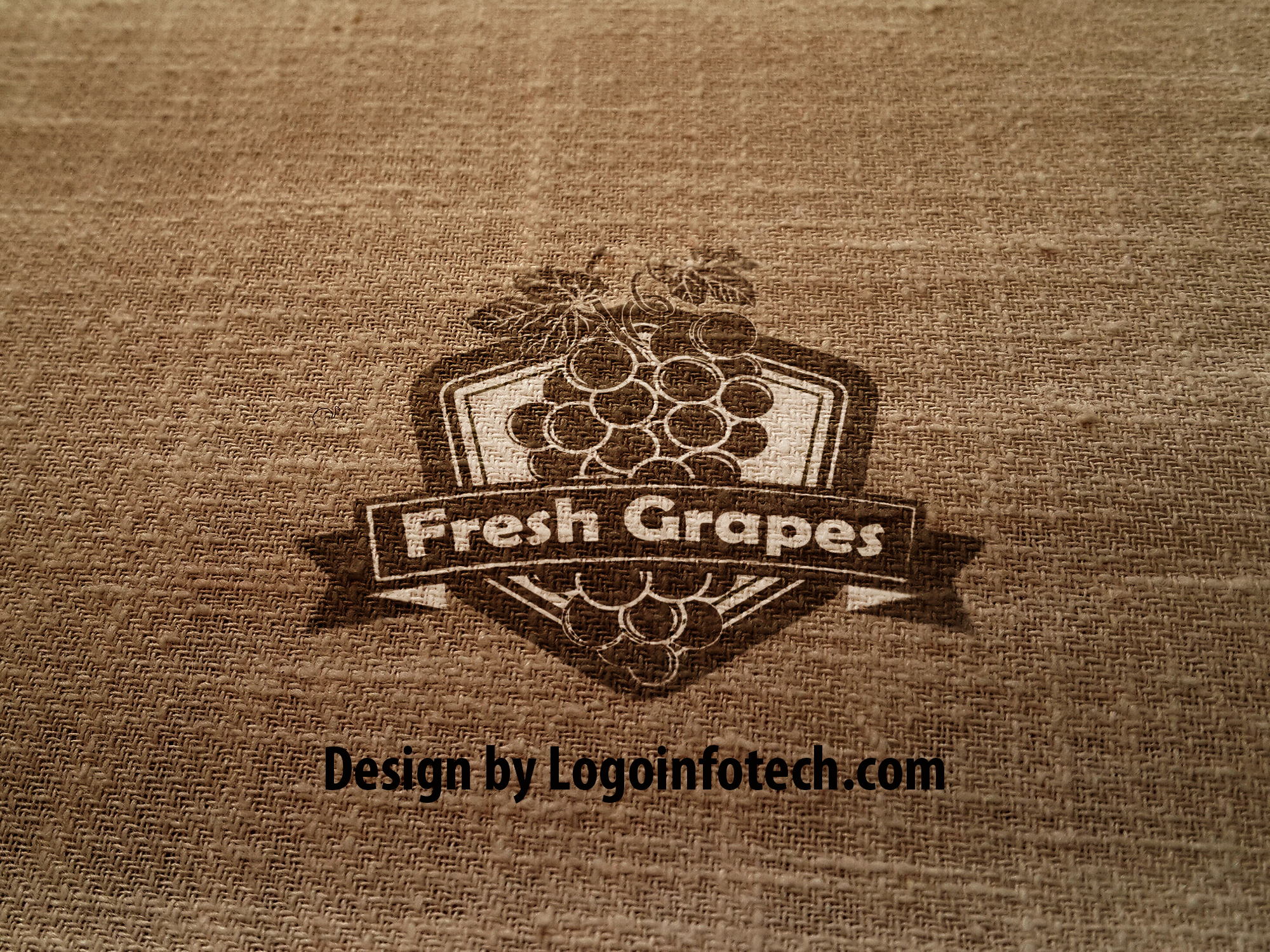 logo design on jute