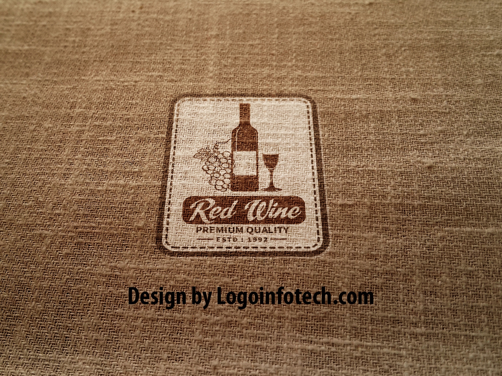 logo design on jute