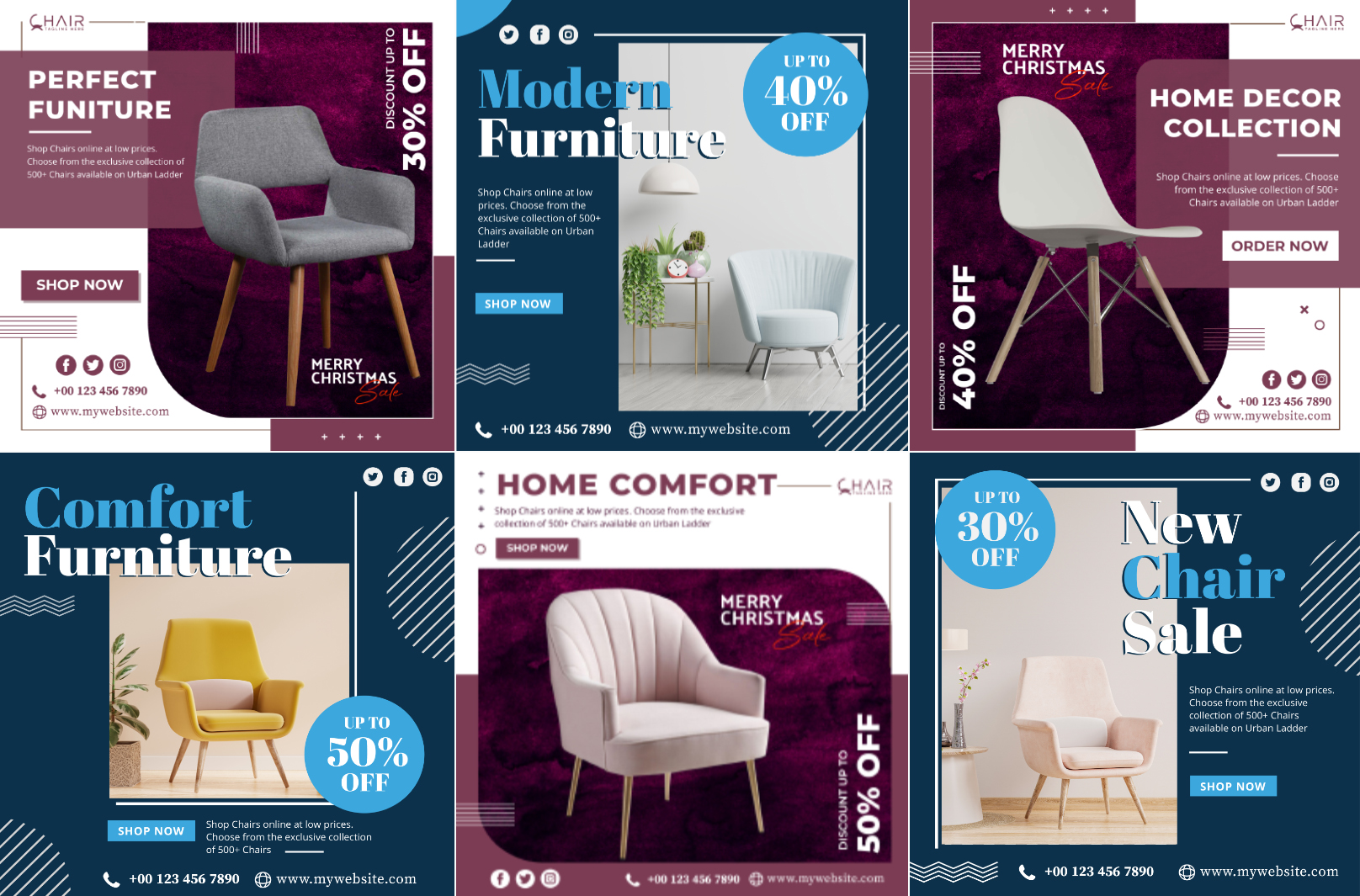 Ecom Furniture Social Media Post Design